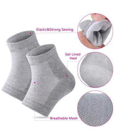 3 Pairs Moisturizing Gel Heel Socks - Open Toe Foot Repair Socks for Women with Dry Hard Cracked Feet - Buy Online on SooperMarket.com