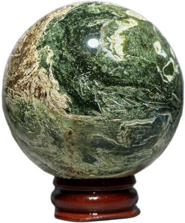 Natural Crystal Rough Natural Sphere Natural Crystal Rainbow Moss Agate Ball Gem Reiki Minerals Stone Hand-Polished Home Decoration 1pc (Color : 280-290g) - Buy Online on SooperMarket.com