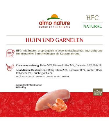 Almo Nature HFC Natural Wet Cat Food - Chicken & Shrimp 24 Pack (70g x 24) - Premium Quality & International Shipping - Buy Online on SooperMarket.com