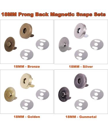 Tanstic 60 Sets 18mm 4 Color Magnetic Button Clasps Snaps for Sewing, Crafts, Purses, Bags, Clothes - Buy Online on SooperMarket.com