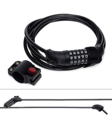 Qeedo Bike Trailer Lock Bicycle Trailer Cable Lock 2.5m x 8mm Bicycle Lock