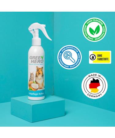 Green Hero Nursing Pray Kokos 250ml - Intensive Fur Care Spray for Dogs & Cats | Coconut Water Paraben-Free No Microplastics or Dyes - Buy Online on SooperMarket.com