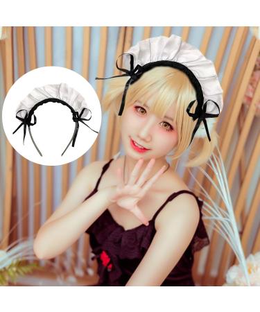 Bohue Maid Headband Maid Anime Cosplay Headwear Women's French Maid Headband Retro Lolita Hair Hoop Maid Hair Accessories for Halloween Cosplay - Buy Online on SooperMarket.com