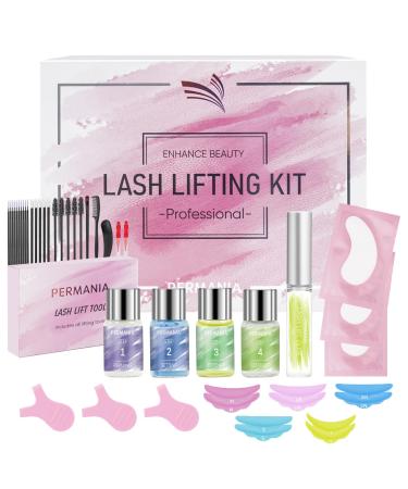 PERMANIA Lash Lift Kit Professional Eyelash Perm Kit for Beginners Friendly Last up to 6 Weeks Salon Grade Brow Lamination Kit with Lash Lift Glue