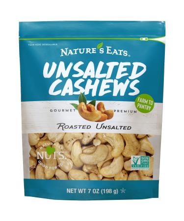 Nature's Eats Cashews Roasted No Salt, 7 Oz
