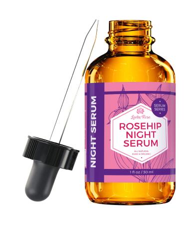 Leven Rose Rosehip Oil Night Face Serum 100% Pure Organic Natural Rose Hip Oil Serum for Dry Skin 1 oz
