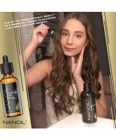 Nanoil Castor Oil 50ml - Pure Organic Cold-Pressed Castor Oil for Hair Body & Face Care - Natural Health Solution - Buy Online on SooperMarket.com