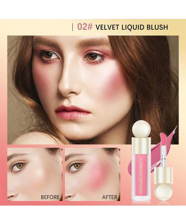 Natural Matte Liquid Blush - Dewy Cheek Tint with Lightweight Moisturizing Formula (02) - Buy Online on SooperMarket.com