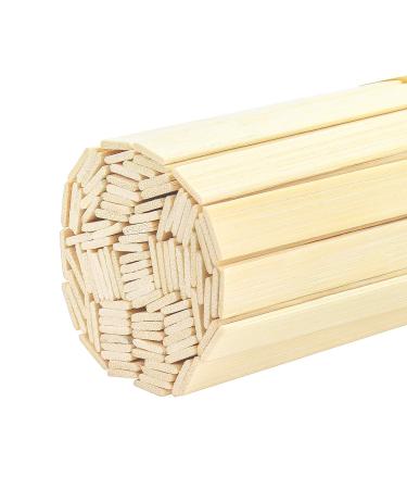 DYWISHKEY Natural Bamboo Sticks  Wooden Craft Sticks  15.75 Inches Length x 3/8 Inch Width (50 Pieces)