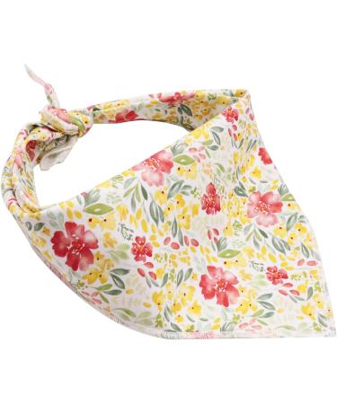 Lionet Paws Dog Bandana - Triangular Scarf for All Dog Sizes (Yellow Flower) - Stylish & Durable Headscarf for Pets - Buy Online on SooperMarket.com