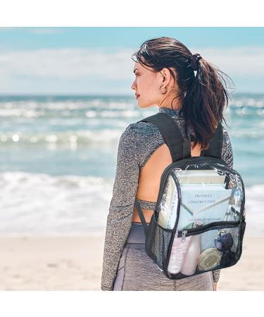 Stadium Approved Clear Mini Backpack with Adjustable Straps - Perfect for Concerts, Sports, Work, and Security - Buy Online on SooperMarket.com