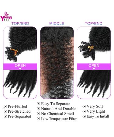 Springy Afro Twist Hair 24 9 Packs - Soft Synthetic Marley Twist Extensions - Buy Online on SooperMarket.com