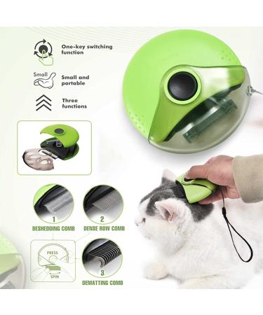 3-in-1 Portable Cat Brush for Shedding - Pet Slicker Brush for Dematting & Detangling - Grooming Brush for Dogs, Cats, Rabbits - Easy Undercoat Removal (Blue) - Buy Online on SooperMarket.com