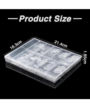 500 Pieces Clear French False Nail Tips with Box - Acrylic Artificial Nails for Women & Girls (10 Sizes) - Buy Online on SooperMarket.com