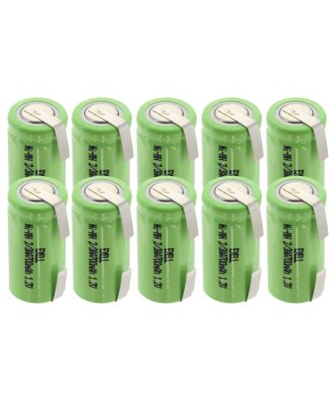 Exell 2/3AA NiMH 700mAh 1.2V Flat top Rechargeable Battery with Tabs For Safety Lights Miner Helmets Positioning Devices wireless meters