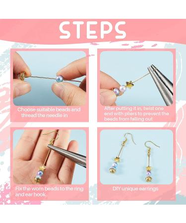 60-Piece Jewelry Flower Beads Ball Needle Set in Clear Box - Classic Style Earring and Bracelet Making Kit in 3 Colors - Buy Online on SooperMarket.com