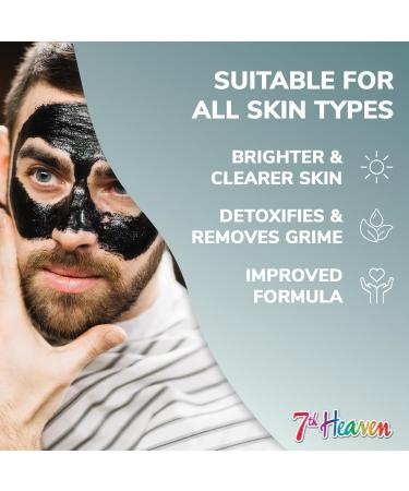 7th Heaven Men's Skin Power Face Mask Set (3 Deep Cleansing Masks & Nose Pore Strips). Clay Mud & Peel Off Face Masks and Blackhead Remover Strips - Genuine 7th Heaven Face Masks Skincare Set for Men - Buy Online on SooperMarket.com