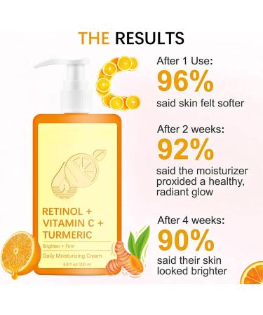 Vitamin C Cream Vitamin C Body Lotion Vitamin C Body Cream Large-capacity Body Moisturiser With Vitamin C Turmeric And Retinol Vitamin C Dry Skin Moisturiser Body Skin Care Smooth Skin 200ml - Buy Online on SooperMarket.com