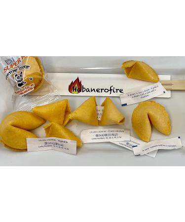 Habanerofire Fortune Cookies - 50 Individually Wrapped with Fun Fortunes, Lucky Numbers, Chinese Language & Chopsticks - Buy Online on SooperMarket.com