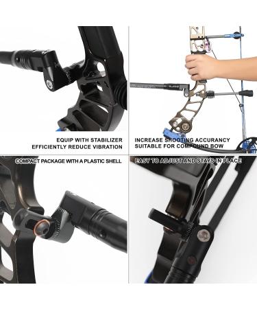 Perogen Single Side Adjustable V-Bar Mount Bow Stabilizer - Quick Disconnect Rod - Buy Online on SooperMarket.com