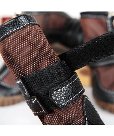 FLAdorepet Large Dog Waterproof Martin Boots - Pack of 4 Brown Shoes for Pitbull & Golden Retriever - Buy Online on SooperMarket.com