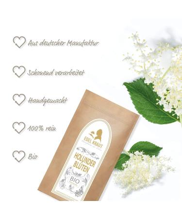 Buy EDEL KRAUT Organic Elderflower Tea - Premium Cut 250g | Best Organic Elderflowers for Health & Wellness - Buy Online on SooperMarket.com