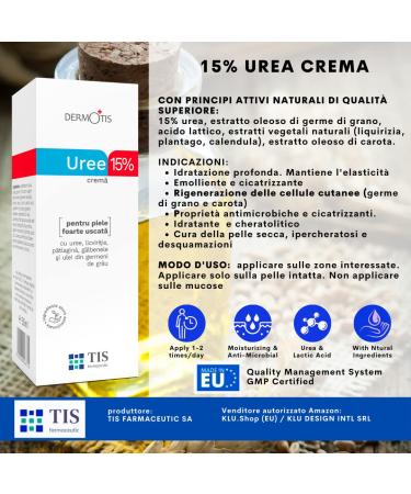 TIS CREME with 15% Urea - Eczema Psoriasis Dry Skin Relief | Wound Healing for Hands Feet Knees & Nails | 50 ml Pack - Buy Online on SooperMarket.com