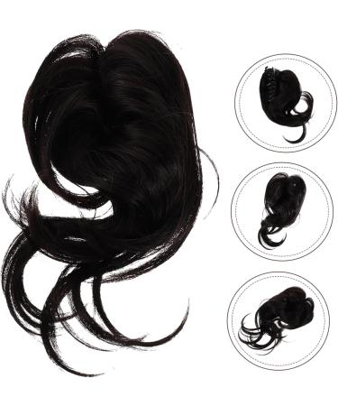 minkissy Wig Fake Hair High Temperature Wire Extension Brown Black 22x10cm As Shown - Buy Online on SooperMarket.com