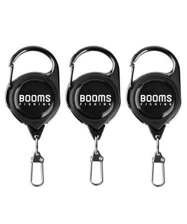 Booms Fishing RG1 Fly Fishing Zinger Retractor 3 pcs Black