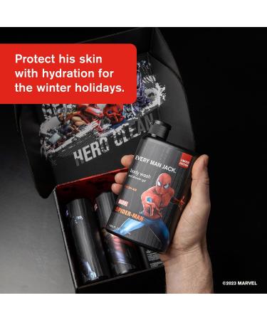Every Man Jack Marvel Collectors Box - Body Wash Gift Set | Vegan & Clean Ingredients | Fresh Air Coastal Thunder Crimson Oak Wakanda Herbs Fragrances - Buy Online on SooperMarket.com