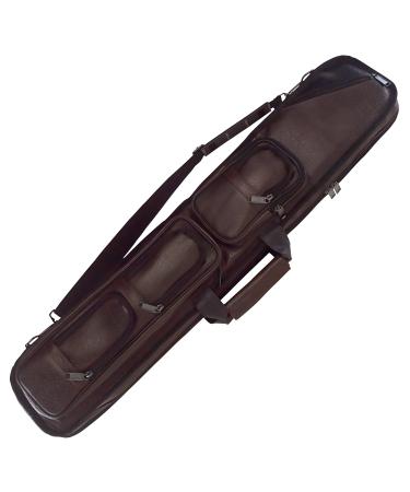 Pro Series LC5 Premium Soft Brown Leather Pool Cue Case, Brown
