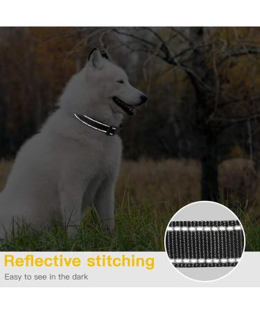 Heele Soft Padded Neoprene Dog Collar for Small & Medium Dogs | Adjustable Reflective Training Collar - Orange Longitudinal 34-52 cm (1 Pack) - Buy Online on SooperMarket.com