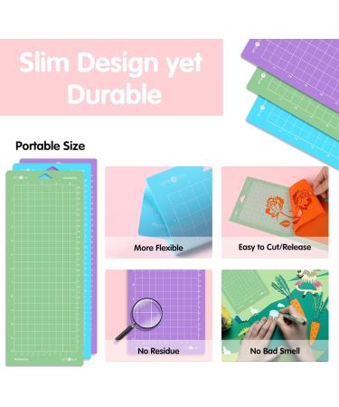 HTVRONT Standard Grip Cutting Mat for Cricut Joy - 3 Pack - 4.5x12 Quilting Mats for Cardstock and HTV Crafts - Green Cut Mats Replacement for Cricut - Adhesive Sticky Grip - Accessories Included - Buy Online on SooperMarket.com