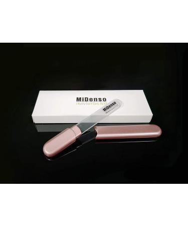 Premium Glass Nail File with Case - Crystal Diamond Salon Quality Beauty Nail Buffer for Natural and Acrylic Nails - Perfect Christmas Gift for Men and Women - Apricot - Buy Online on SooperMarket.com