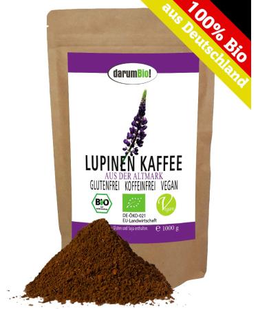 Organic Lupine Coffee from Germany - Caffeine-Free Gluten-Free Vegan Freshly Roasted Value Pack (1 kg) - Buy Online on SooperMarket.com