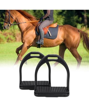 Buy Doact Iron Stirrups for Adults & Kids - Black Rubber & Plastic Medium Dressage Safety - Perfect for Young Equestrians - Buy Online on SooperMarket.com
