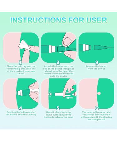 New Version Auto Skin Tag Remover Kit 2-Set Painless Skin Tag Removal Kit Tools for (1-9mm) Skin Tags (includes 100 Removal Bands & 36 Repair Patches & 20 Pcs Cleansing Wipes) Blue Green 2pcs Kit - Buy Online on SooperMarket.com