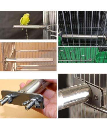 Litewood Stainless Steel Bird Perch Stand Cage Shelf for Parakeet Cockatiel Conure African Grey Macaw - 11.79x0.98inch - Buy Online on SooperMarket.com
