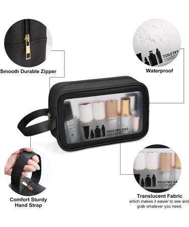 MAANGE Translucent Waterproof Toiletry Bag Set for Women and Men - 2 PC Makeup Organizer for Travel - Medium + Small Sizes - Buy Online on SooperMarket.com