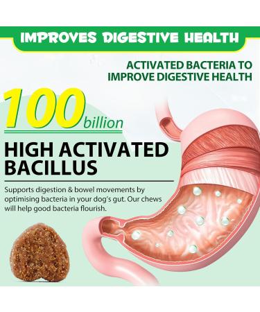 Oimmal Probiotics for Dogs Gut Health - 30pc Digestive Treats for Dog Support Seasonal Allergies Itchy Ears Dog Probiotic Supplement Soft Chews Improve Pet Immune System Dogs - Duck Flavour - Buy Online on SooperMarket.com