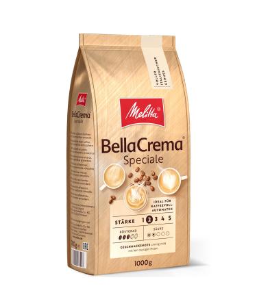 Melitta Bellacrema Speciale entire coffee beans 1kg uncomfortable coffee beans for fully automatic coffee medium roasting roasted in Germany strength 2 Speciale 1 kg (1 Pack)