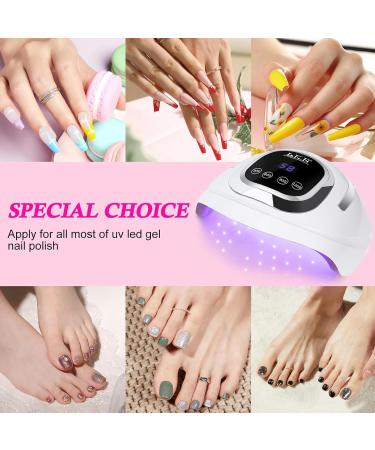 UV Nail Lamp 268W UV Lamps for Gel Nails with 4 Timer Setting/Large LCD Touch Screen Fast Curing Lamp Nail Dryer for Toenail Home Salon white&black - Buy Online on SooperMarket.com