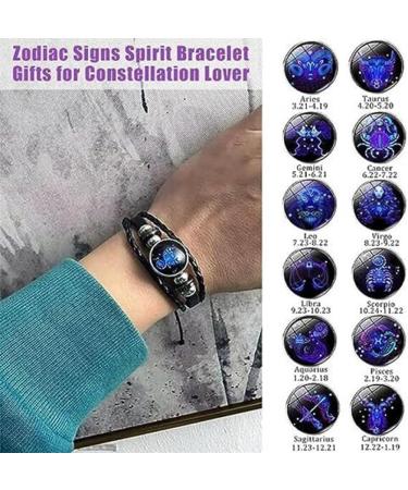 TURSHI Signs Spirit Bracelet 12 Constellation Handmade Bead Woven Multilayer Leather Bracelet Handmade Multilayer Adjustable 12 Constellation Bracelets Glow In The Dark Bracelet for Women Men Gemini: - Buy Online on SooperMarket.com