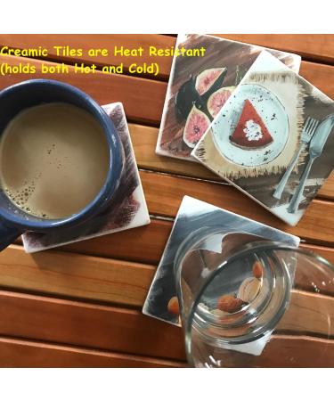 12PCS White 4x4 Ceramic Tiles for Coasters - DIY Craft, Ready-to-Paint Unglazed Ceramics - Buy Online on SooperMarket.com