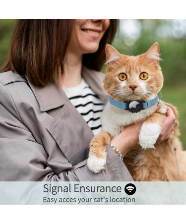 Apple AirTag Cat Neck Band - Light Tracker for Kittens & Puppies (7-9 inch) - Blue | International Shipping - Buy Online on SooperMarket.com