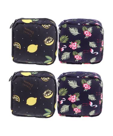 PLAFOPE 4pcs Sanitary Napkin Storage Bag Portable Wash Bags Napkin Storage Bags Mini Storage Bags Travel Storage Bag Mini Items for Purse Zippered Storage Bags Portable Storage Bags Canvas