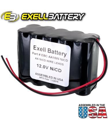 Exell 12V AA NiCad Battery Pack of 10 - 1000mAh | Durable & Reliable Power Source - Buy Online on SooperMarket.com