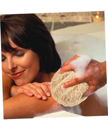 KALLORY 2pcs Natural Loofah Bath Sponge Set - Exfoliating Scrubber for Showers & Spa | International Shipping - Buy Online on SooperMarket.com