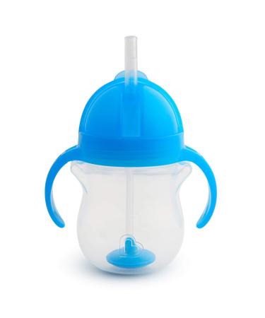 Munchkin Any Angle Click Lock Weighted Straw Trainer Cup, Blue, 7 Oz 1 Count (Pack of 1) Blue