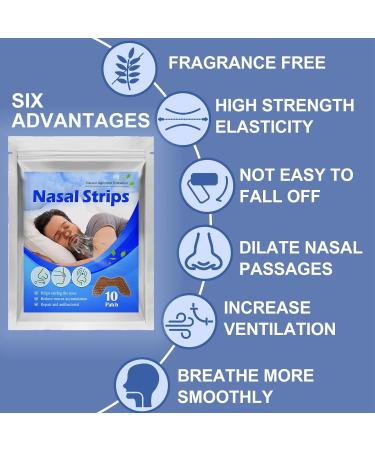 SPYMINNPOO Nasal Strips 10pcs - Reduce Snoring, Improve Sleep Quality - Buy Online on SooperMarket.com